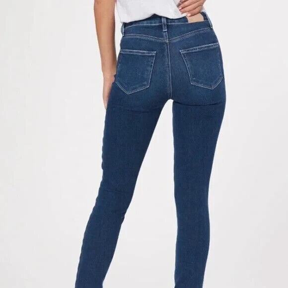 Paige Margot Ankle Lookout Destructed Jeans Womens 31 - Picture 2 of 16